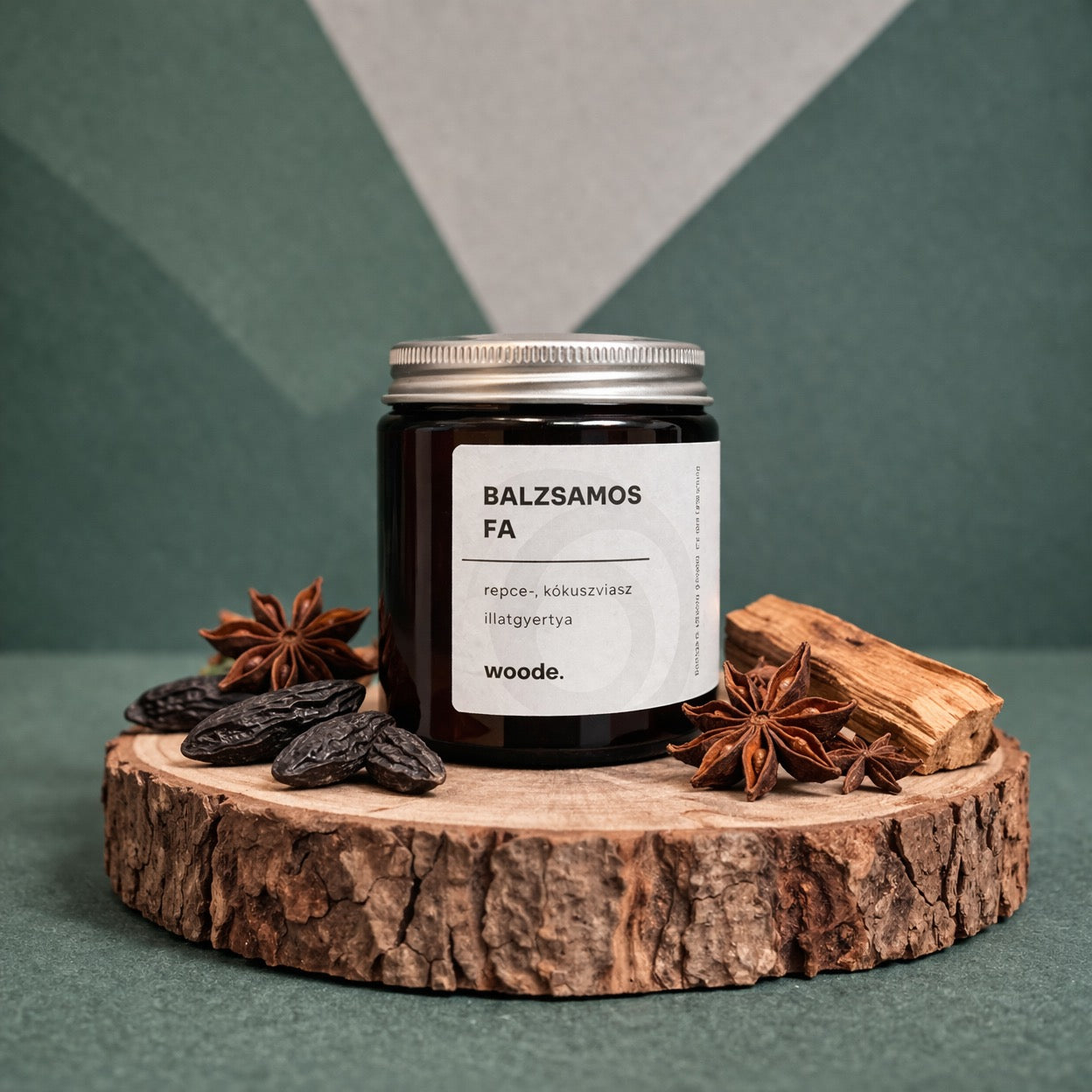 Balzsamos fa – Repce-, kókuszviasz illatgyertya