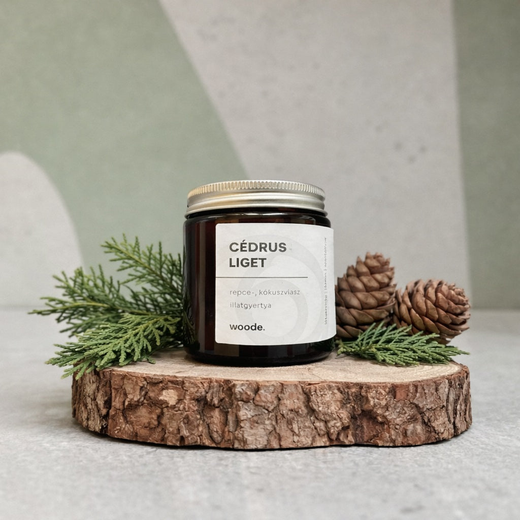 Cédrus liget – Repce-, kókuszviasz illatgyertya
