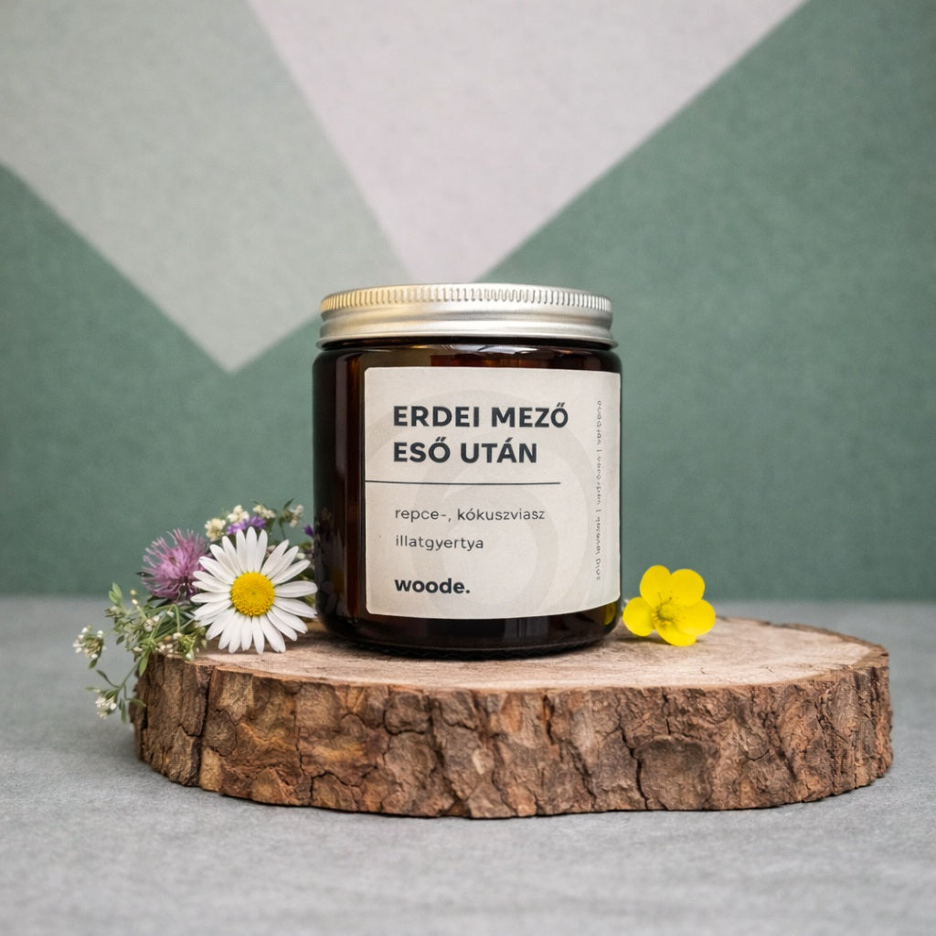 Erdei mező eső után – Repce-, kókuszviasz illatgyertya