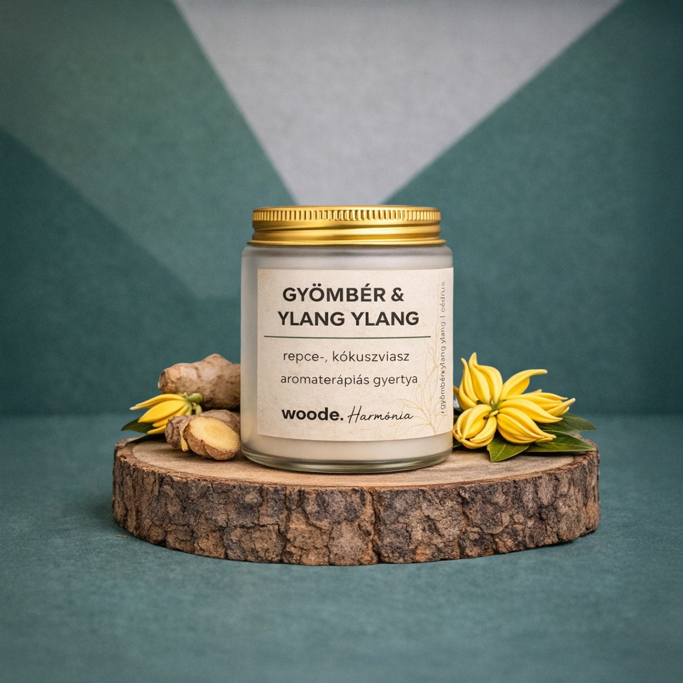 Gyömbér & ylang ylang - aromaterápiás gyertya