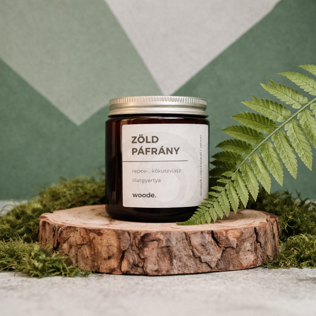 Zöld páfrány – Repce-, kókuszviasz illatgyertya